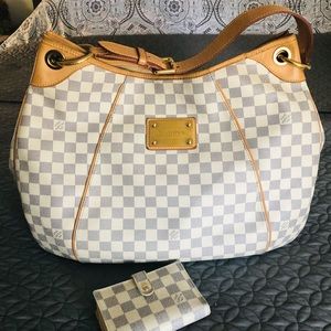 Set of Galliera GM & Kisslock Wallet Damier Azur